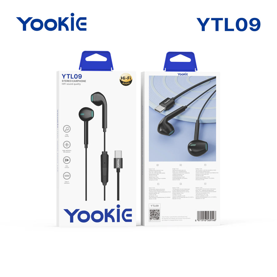 Audífonos alámbricos Hi-Fi Type-C YTL09