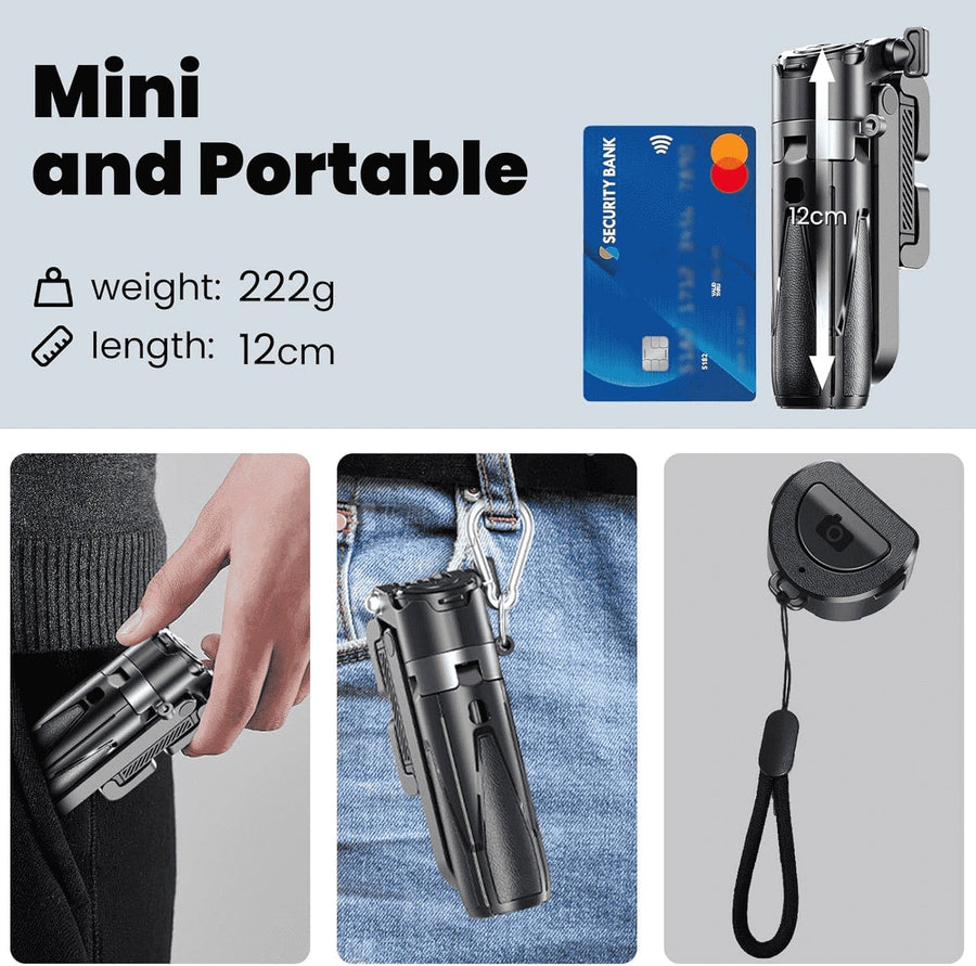 Mini Selfie Bluetooth con Trípode | MT-18